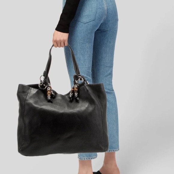 GUCCI Bamboo Jungle Tote - Large - Picture 12 of 12